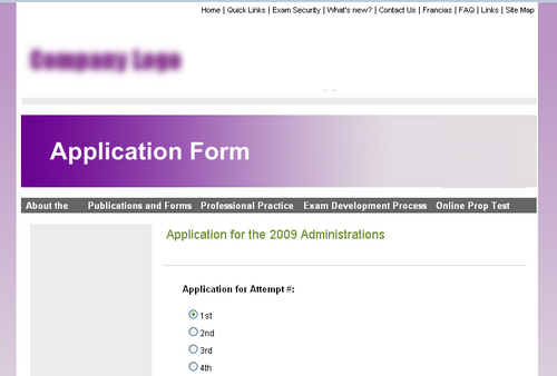 Exam Registration Form